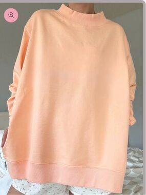 Sunkissed Coconut Papaya Orange Blank Mockneck Sweatshirt Crewneck Sweatshirt